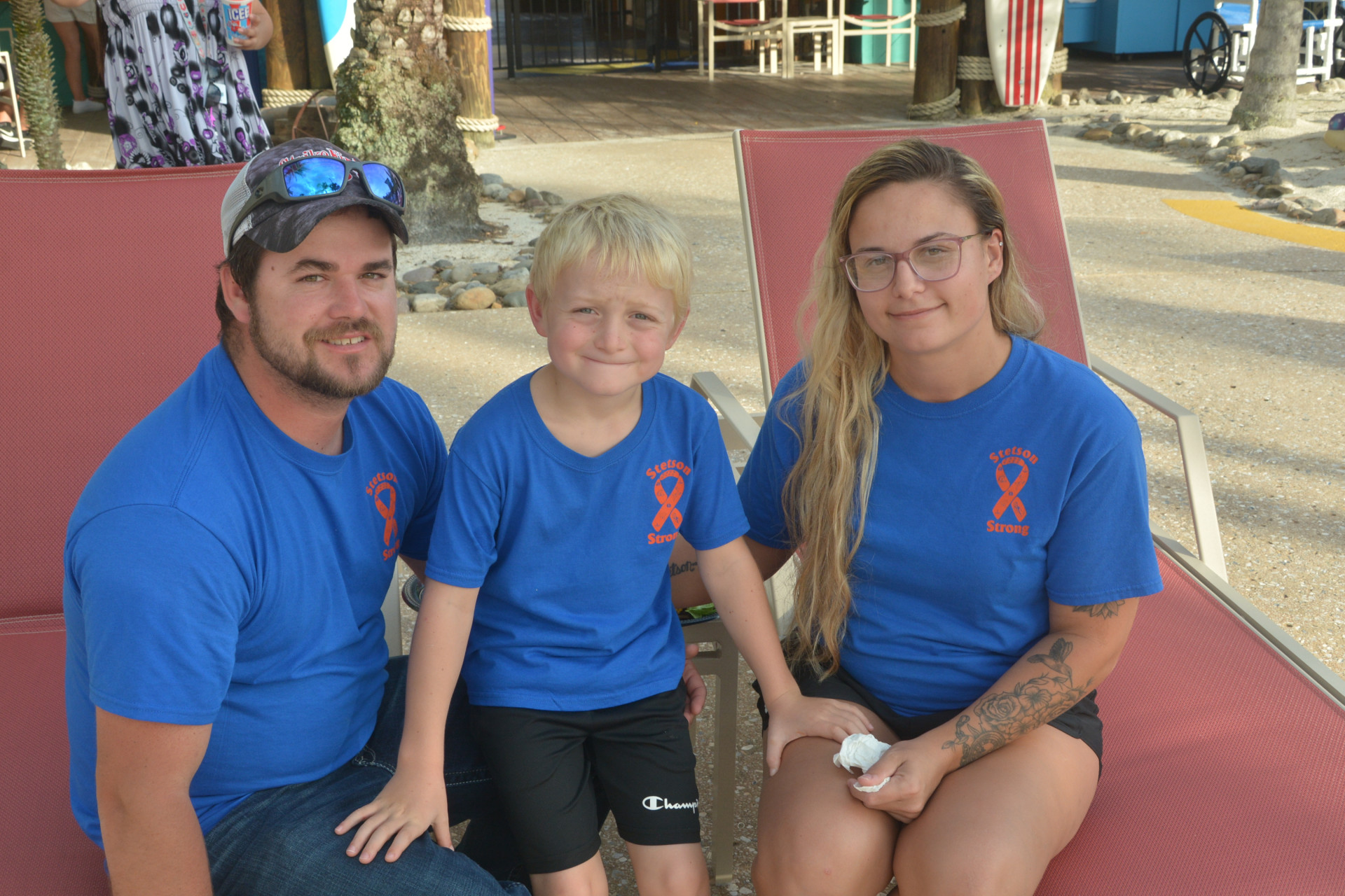 Stetson and Family by Pool