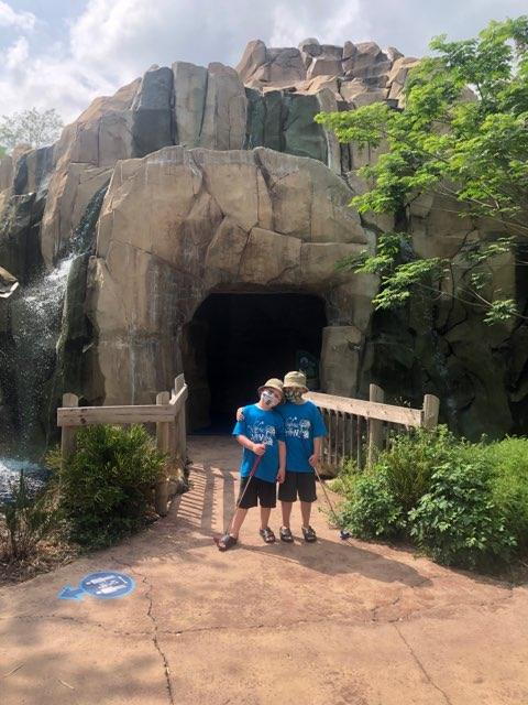 Nolan and Brother at Mini Golf