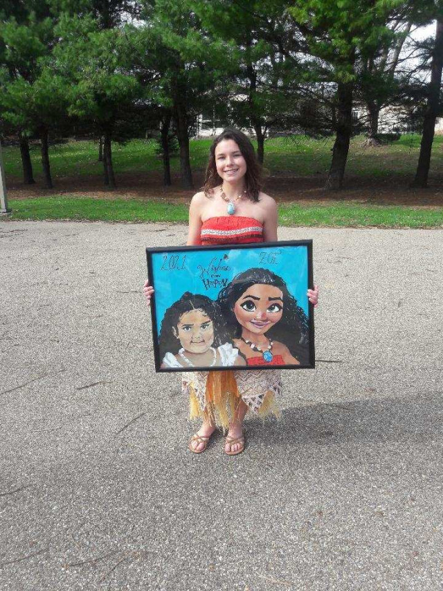 Zoe Mercury Moana Holding Painting