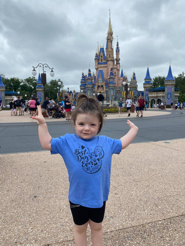 Brooke in Front of Castle