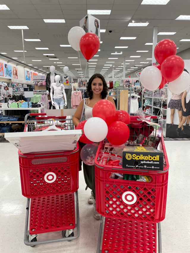 Olivia Shopping in Target