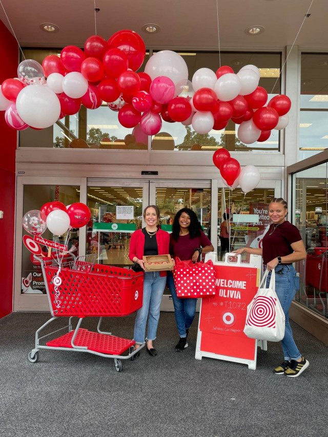 Salespeople in Front of Target