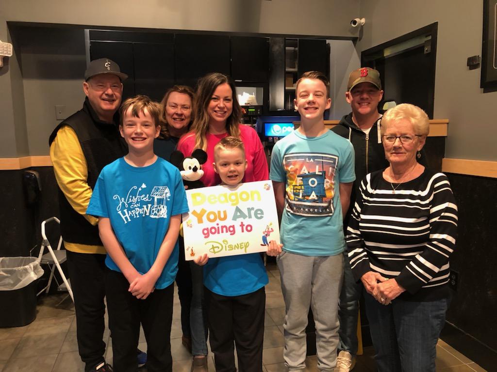 Deagon w Family at Wish Presentation incl Grandparents