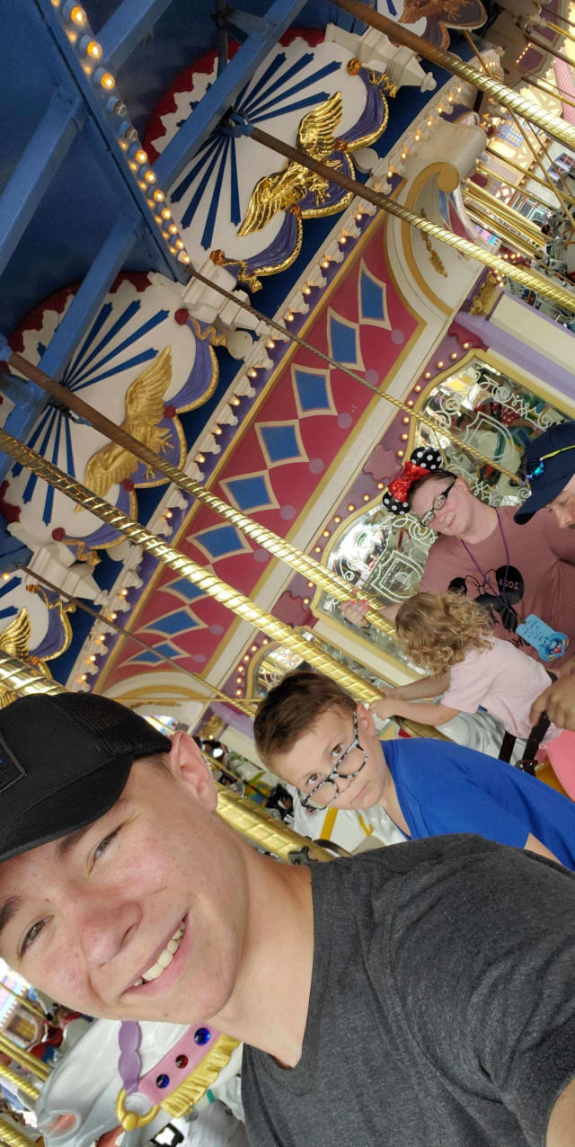 Jonathan and Sibs on GKTW Carousel