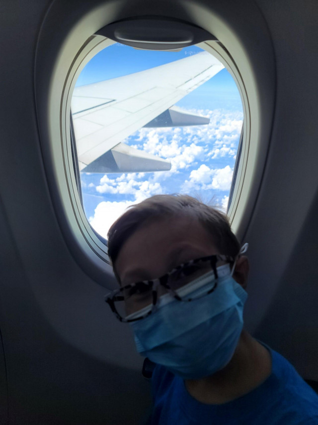 Jonathan on Plane w Mask