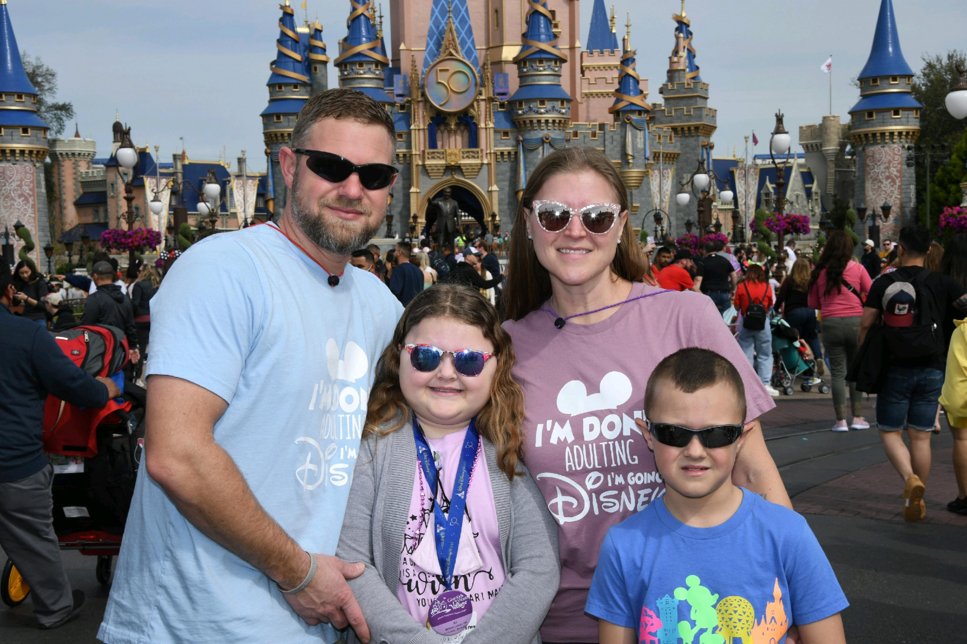 Ali and Family in Front of Castle