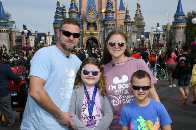 Ali and Family in Front of Castle