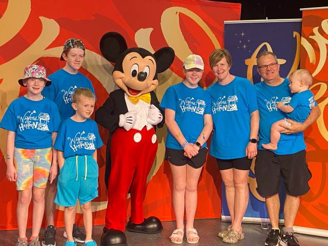 Sophia Whole Family w Shirts and Mickey