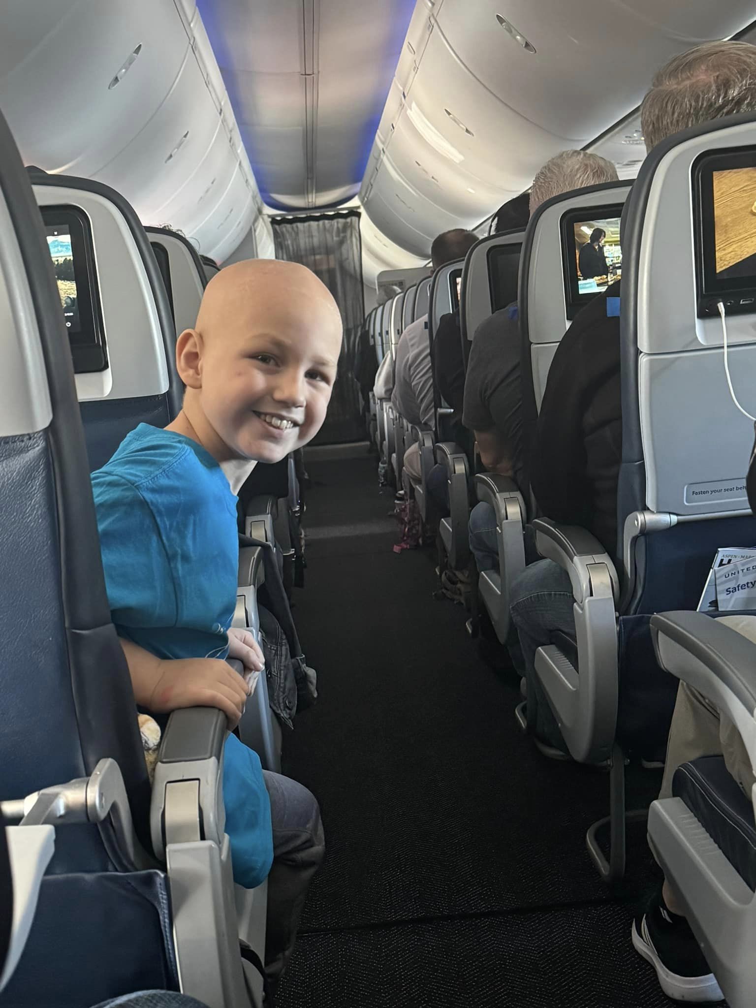 Elias on Plane ADORABLE