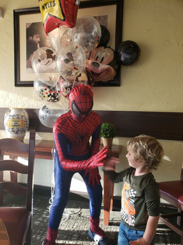 Myles and Spiderman 1