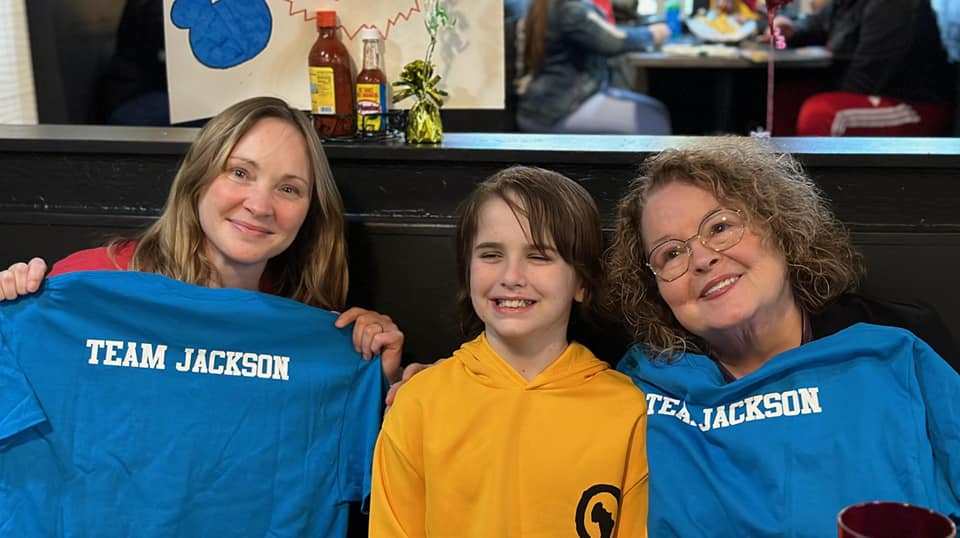 Cass and I at wish pres with Jackson
