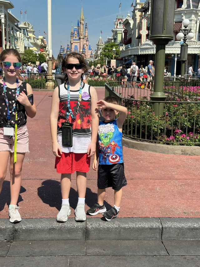 Jackson and sibs at Downtown Disney