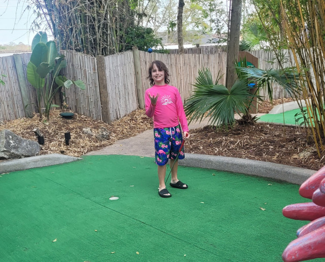 Jackson at Mini Golf