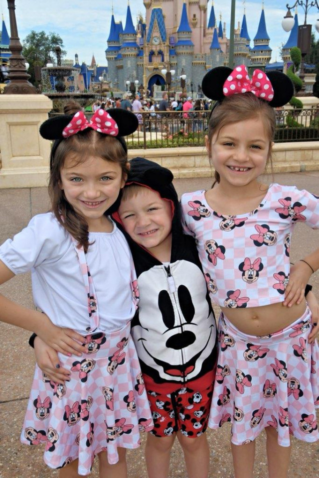 Landon and Sisters in Front of Castle