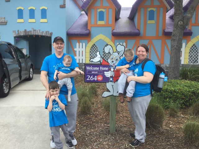 Garret and Family in Front of Villa