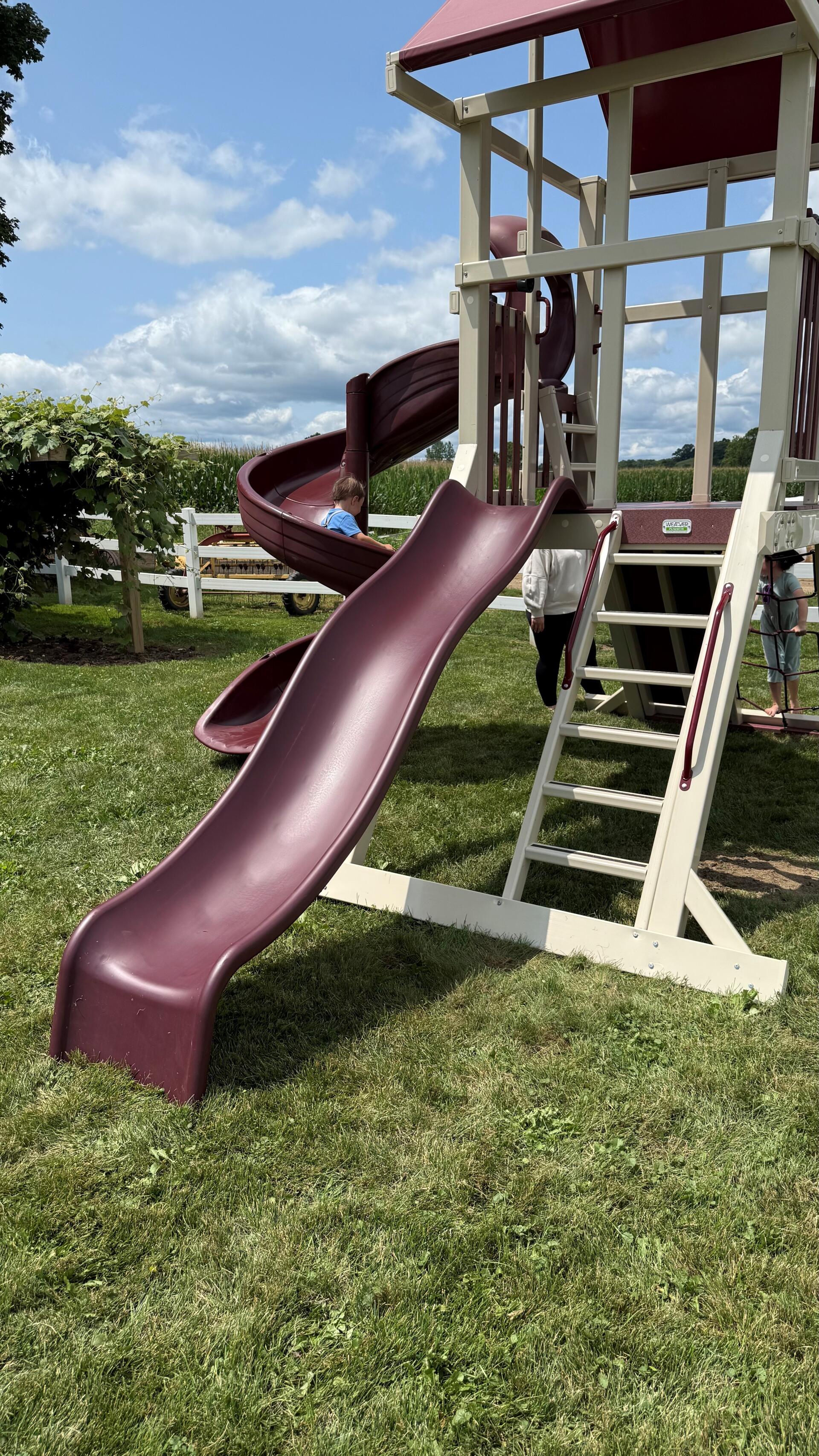 Isaac Yoder Going Down Slide