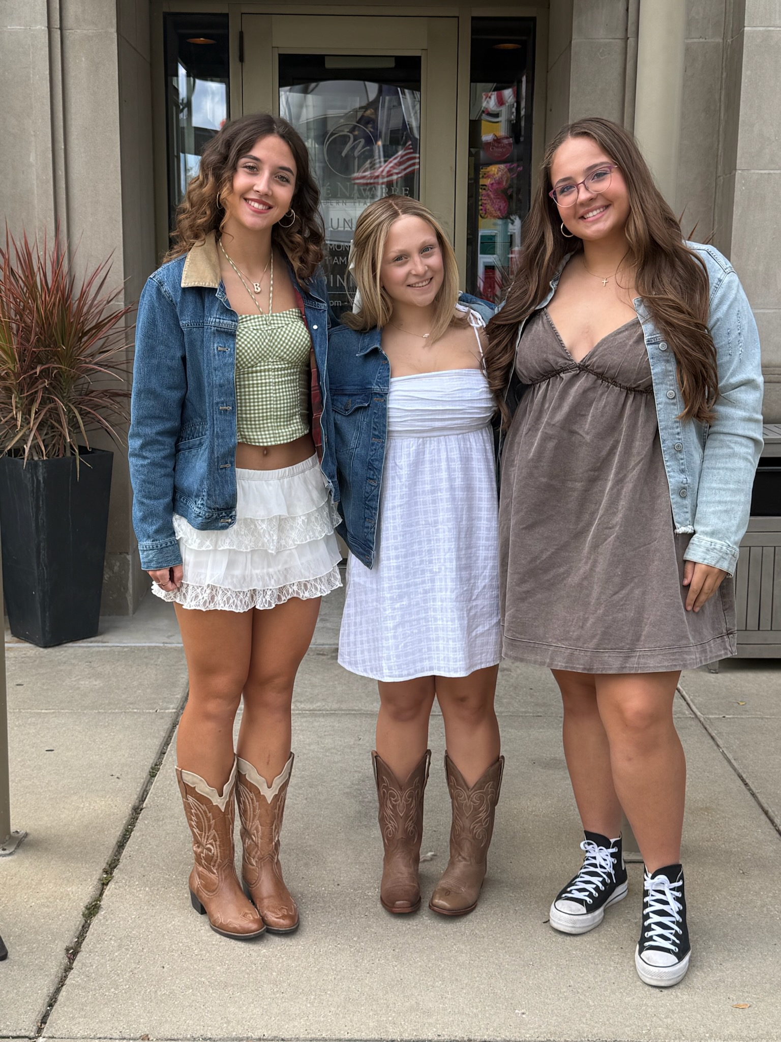 Clara w Friends Dressed at Concert