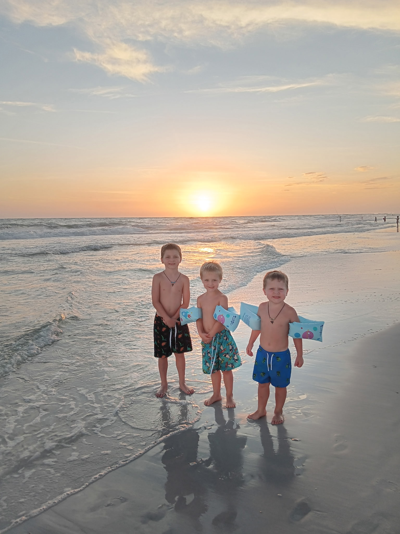 3 Beautiful Little Boys on the Beach