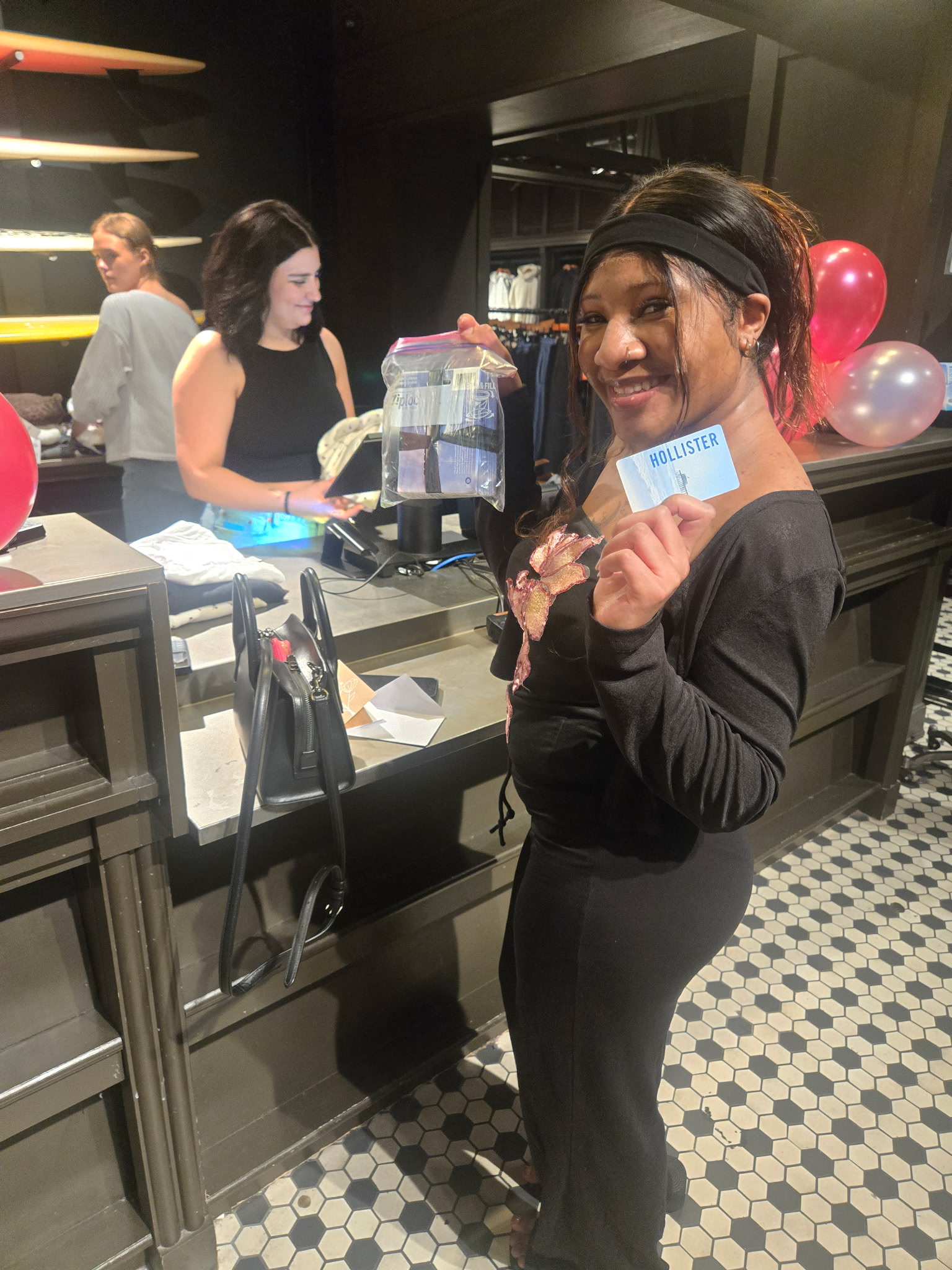 Hollister at Register with Card