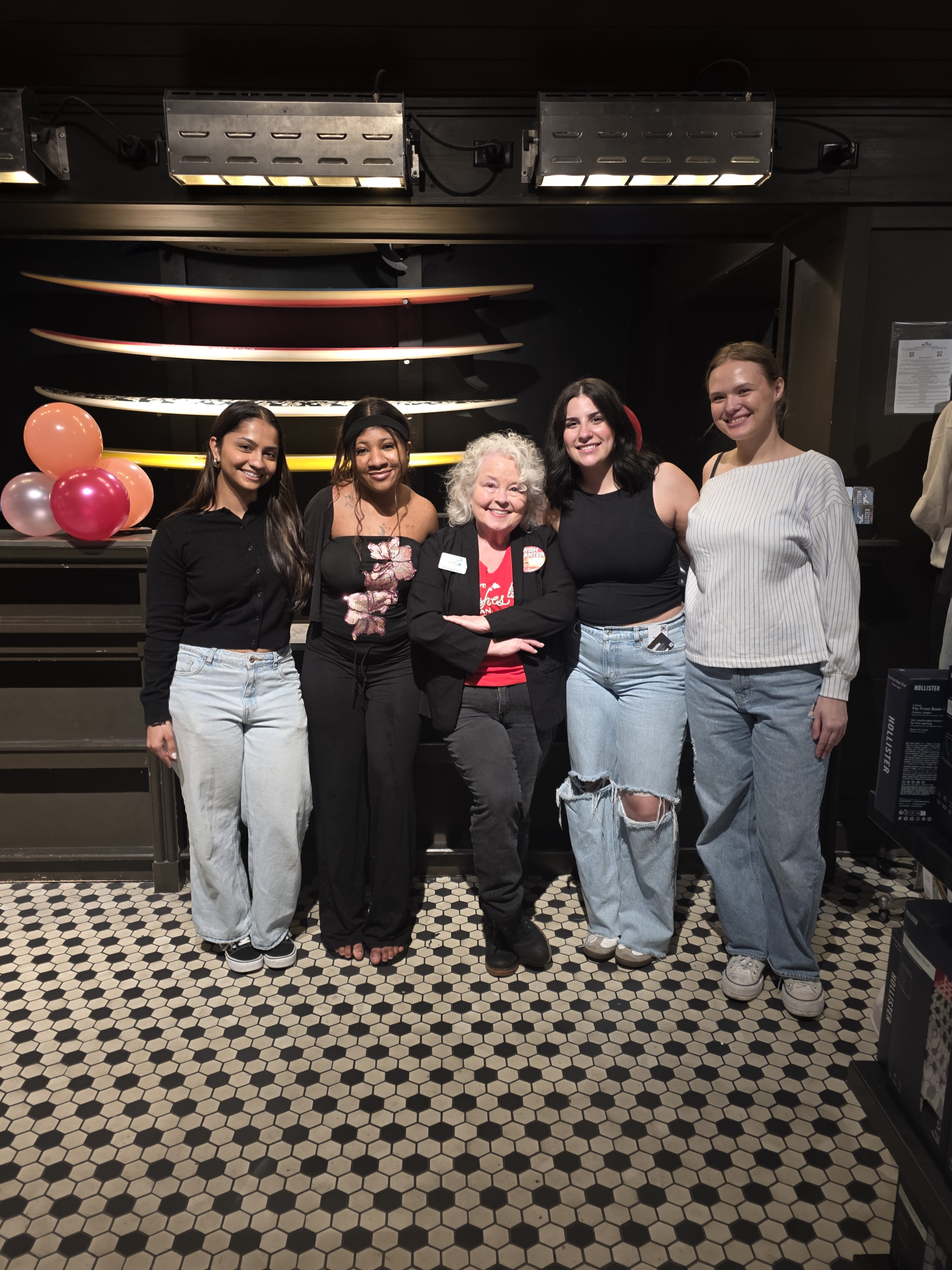Laniya and group incl Madelyn in Hollister