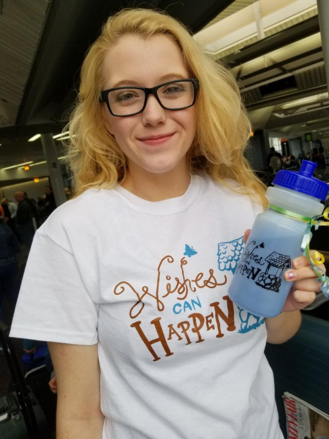 Samantha at Airport with Cup